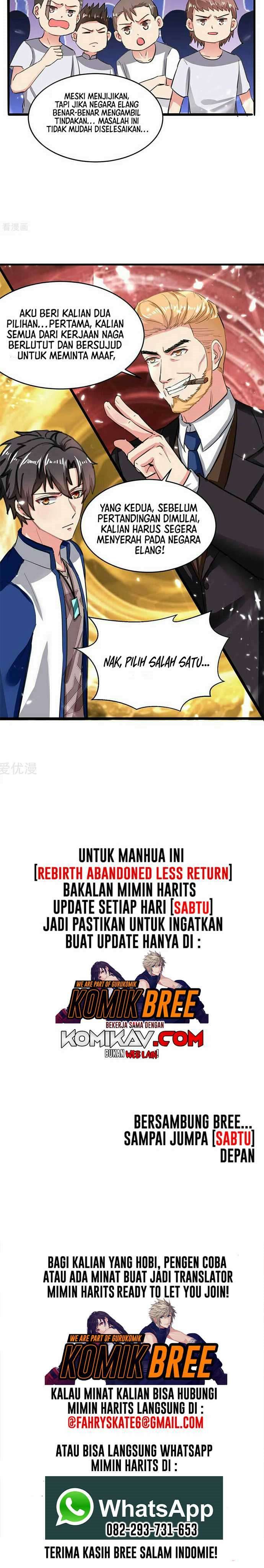 Rebirth Abandoned Less Return Chapter 188 Bahasa Indonesia